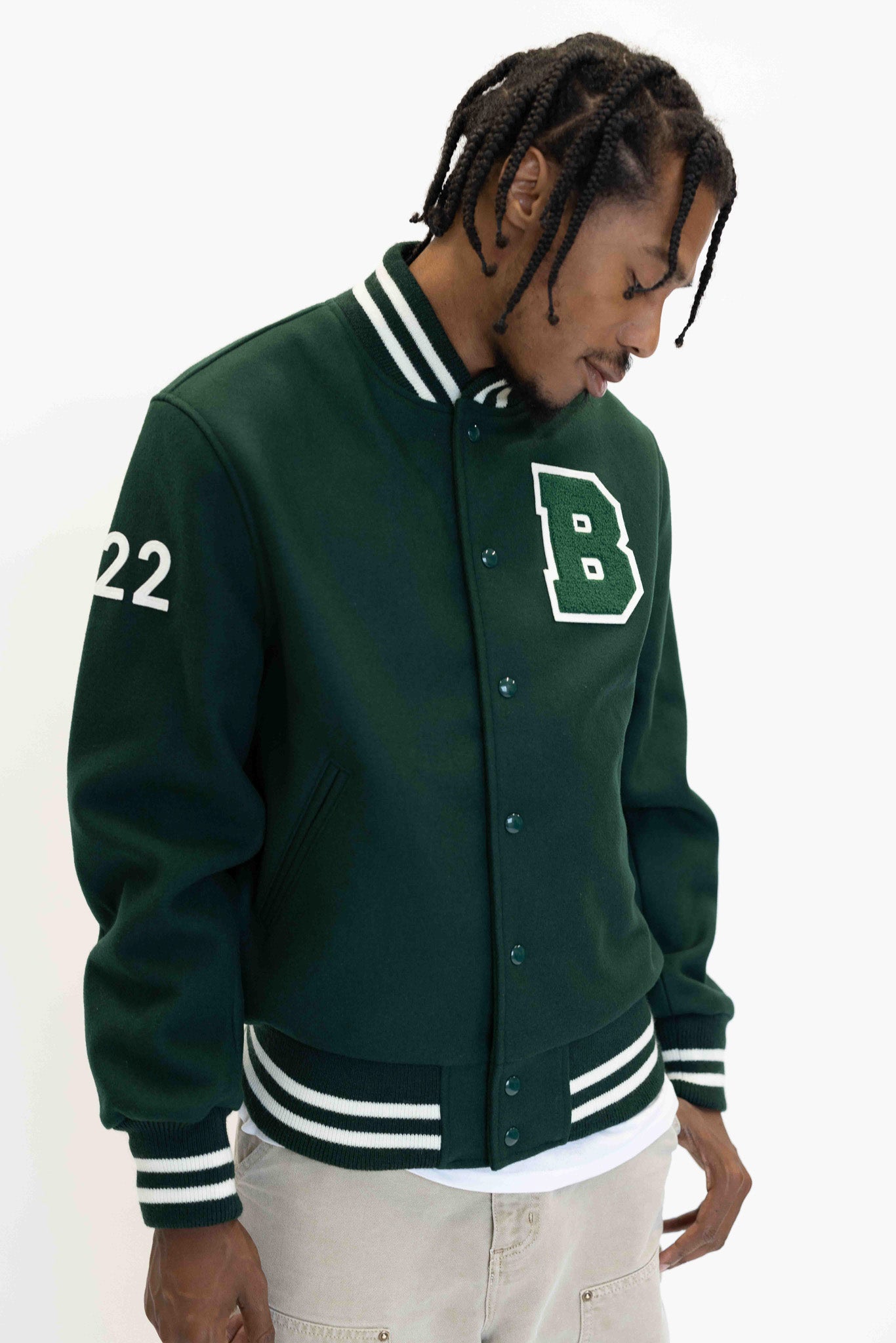 Forest Green Varsity Jacket